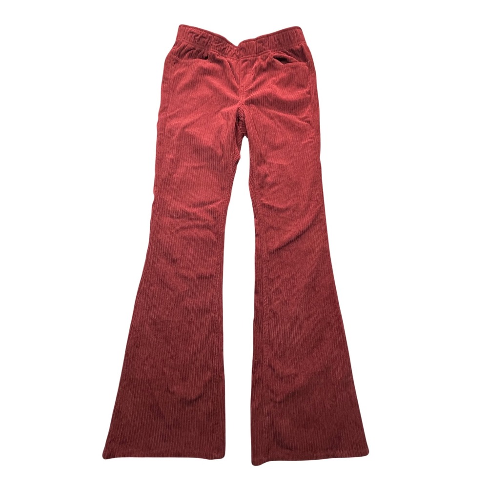 Indigo Rising Burgundy Corduroy Flare Bell Bottom Pants Womens 7/28 Wine Red